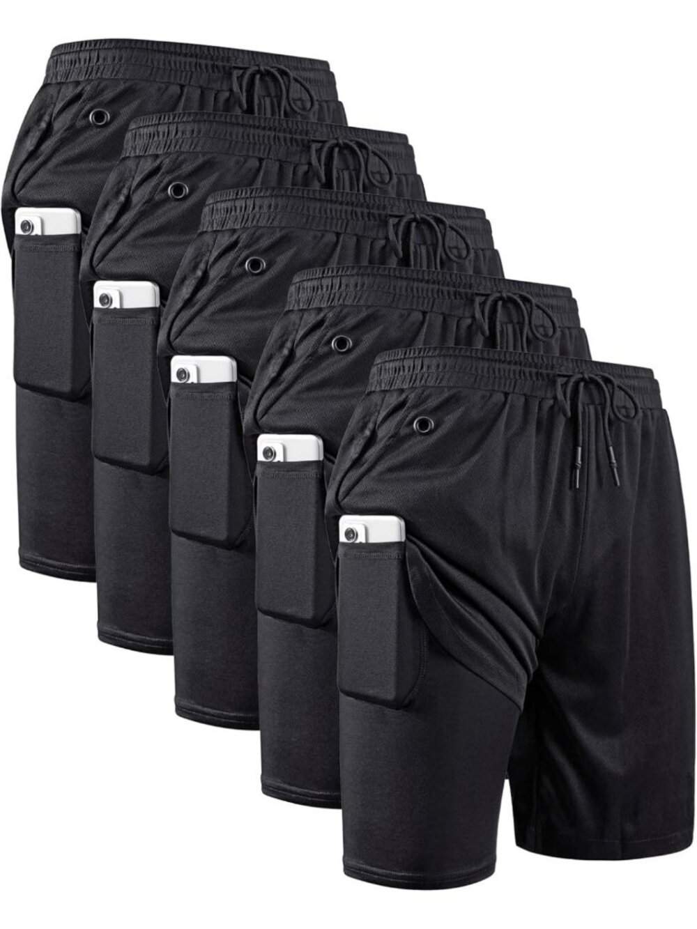 Men's 2-in-1 Lightweight Workout Running Shorts 7" Athletic Gym Shorts with